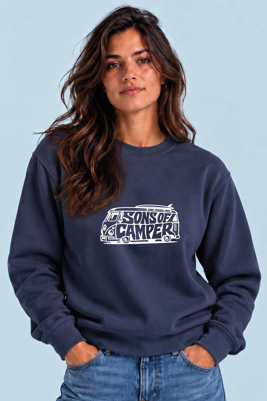 Sudadera T 4 Sons of Camper color Navy, vista mujer
