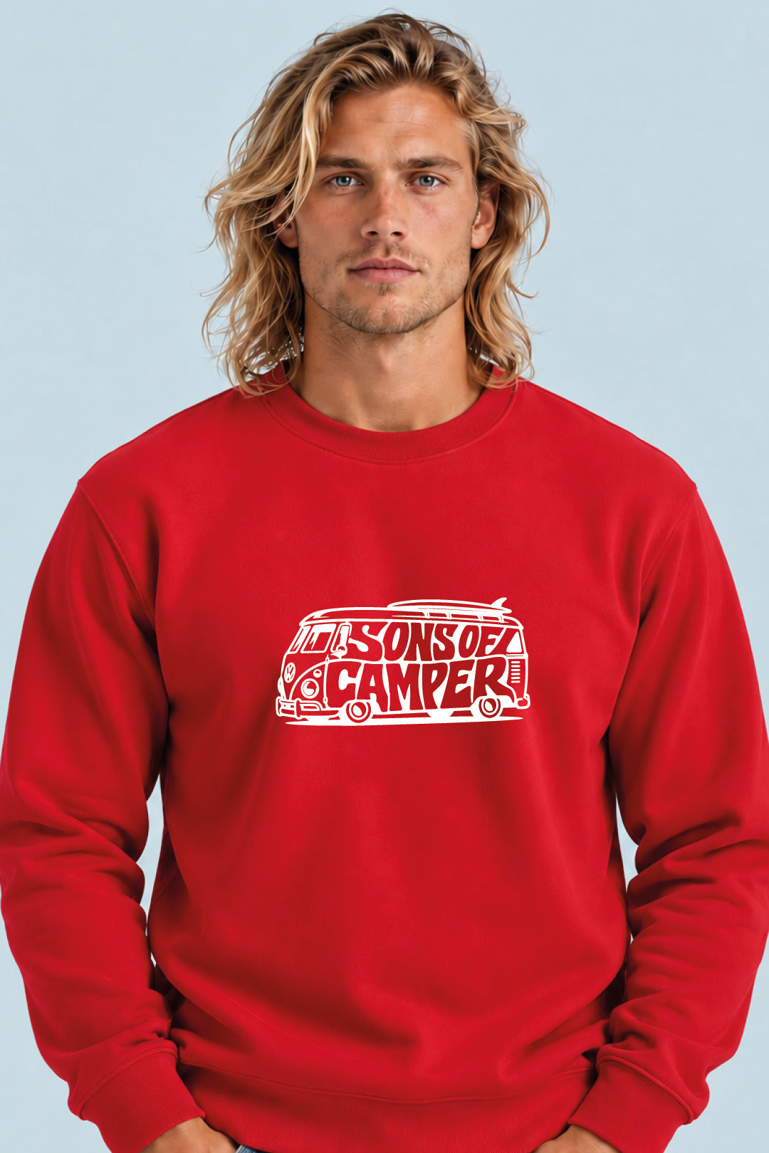 Sudadera T 4 Sons of Camper color Rojo, vista hombre