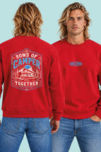 Sudadera Together Sons of Camper color Rojo, vista hombre