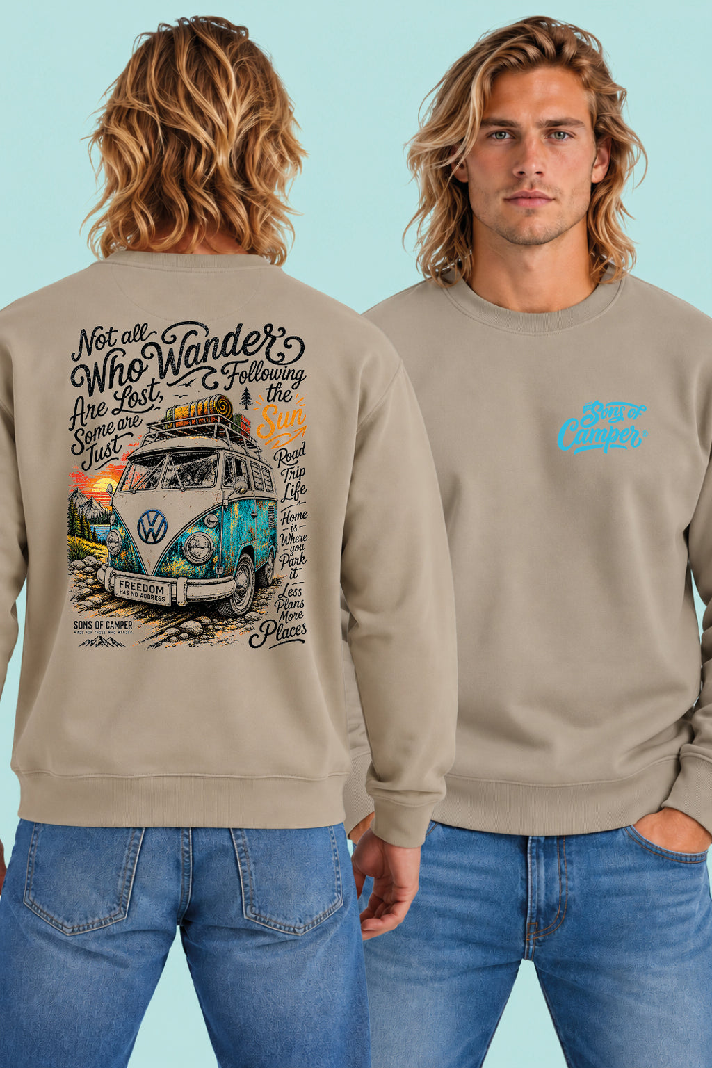 Sudadera Wander Sons of Camper color Arena, vista hombre