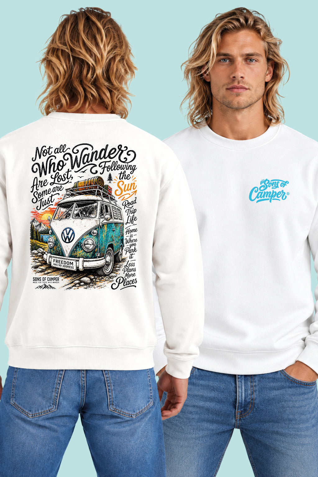 Sudadera Wander Sons of Camper color Blanco, vista hombre