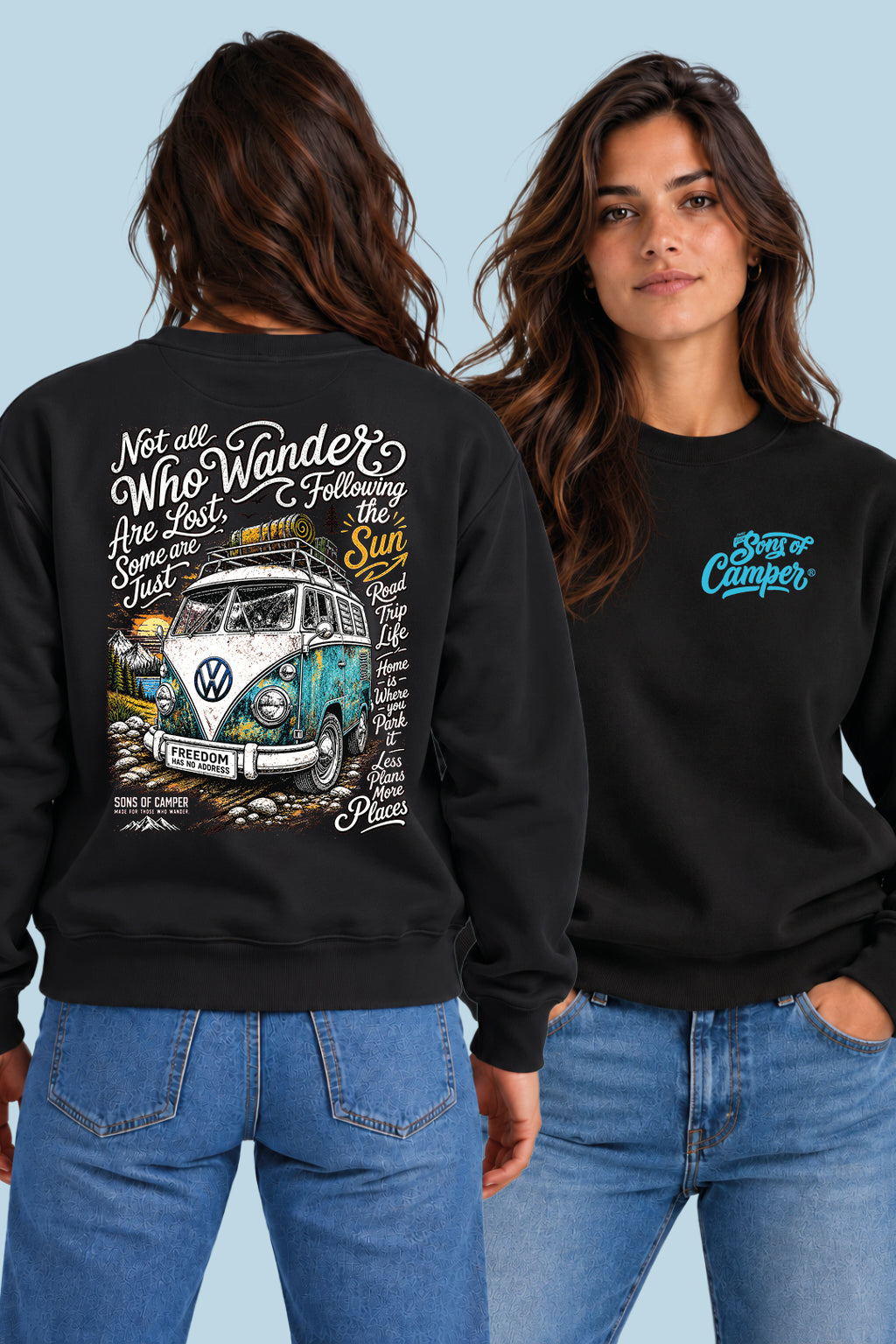 Sudadera Wander Sons of Camper color Negro, vista mujer