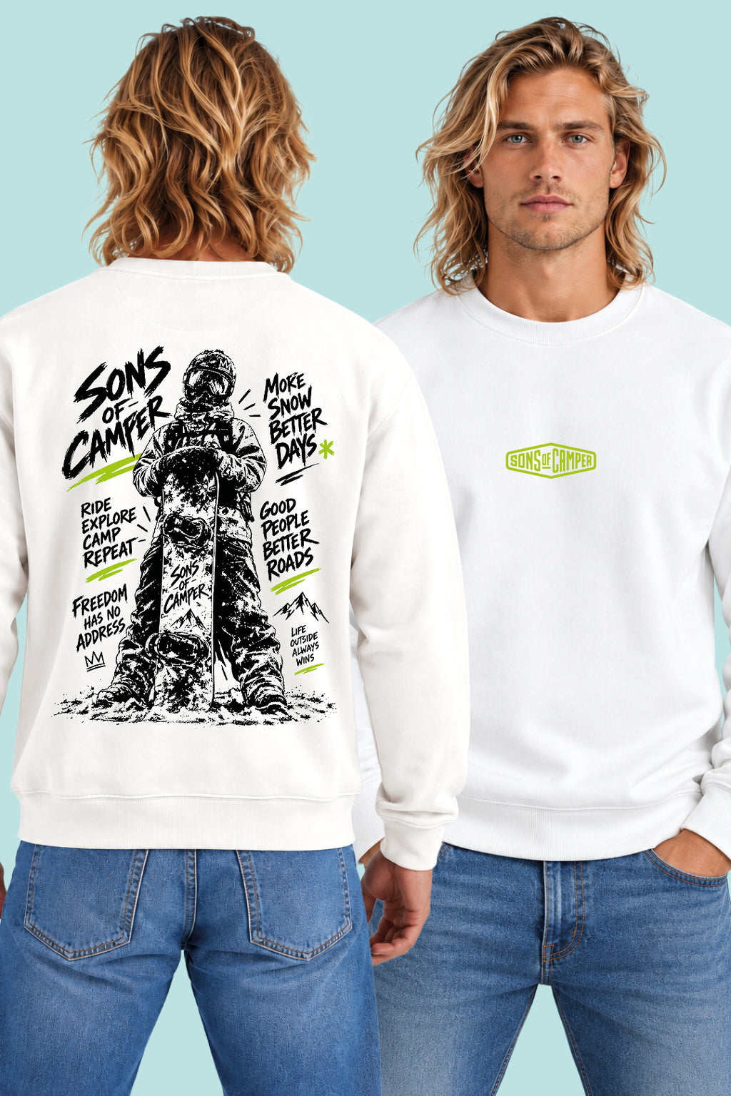 Sudadera Zermatt Sons of Camper color Blanco, vista hombre