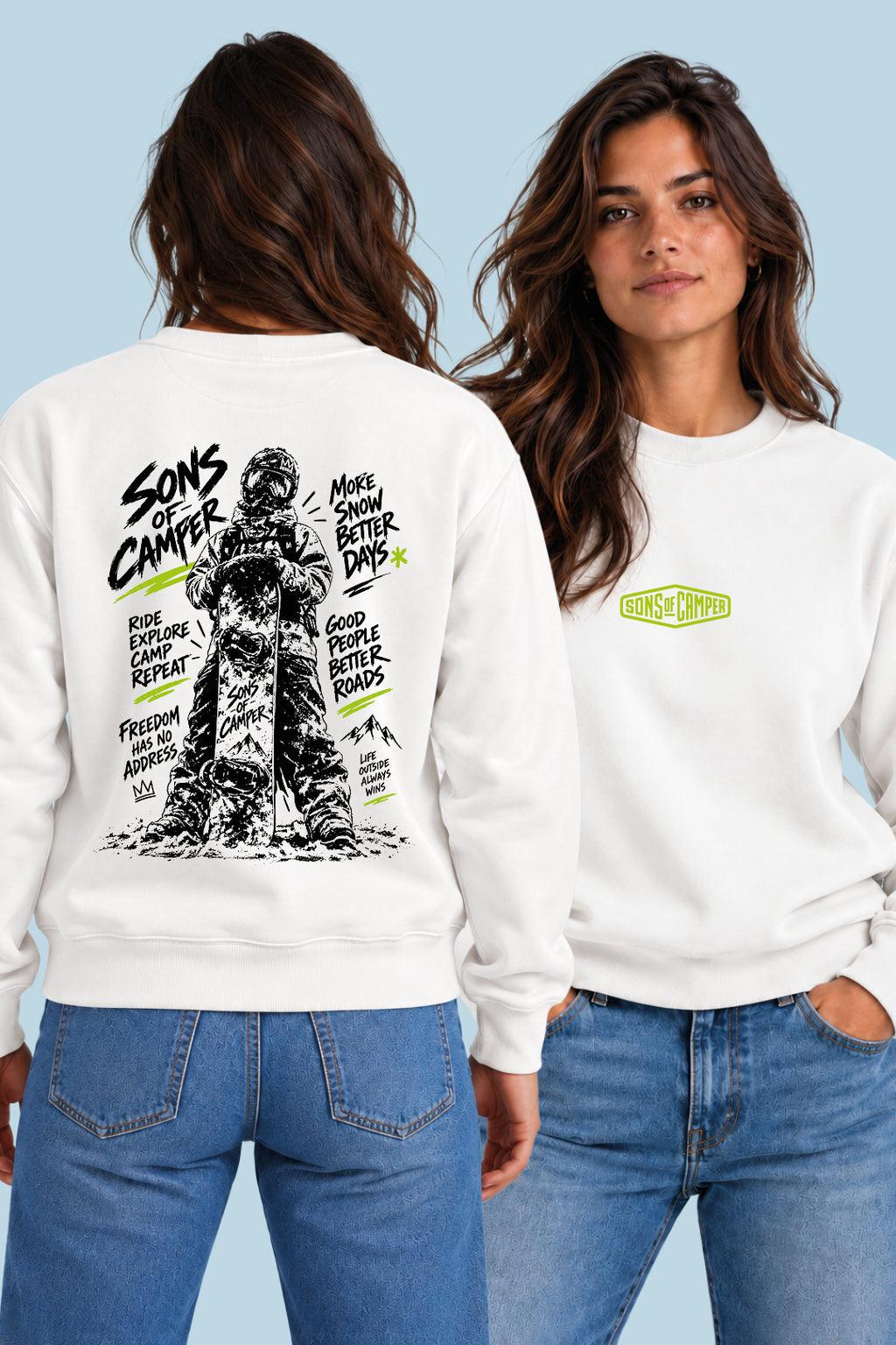 Sudadera Zermatt Sons of Camper color Blanco, vista mujer