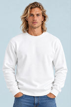 Sudadera sin estampar, color Blanco, vista delantera