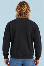 Sudadera sin estampar, color Negro, vista trasera
